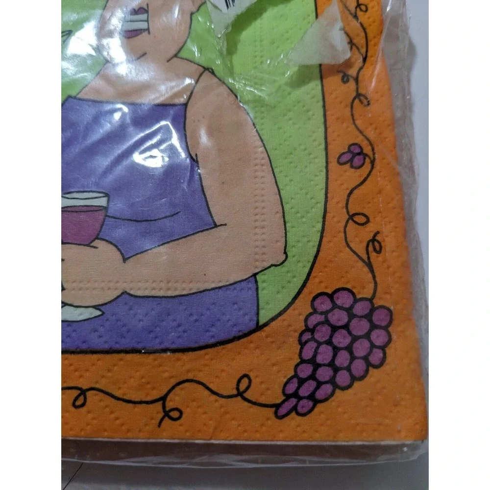Funny Murray Design Wine AServing Of Fruit Beverage Paper Napkins 20 count